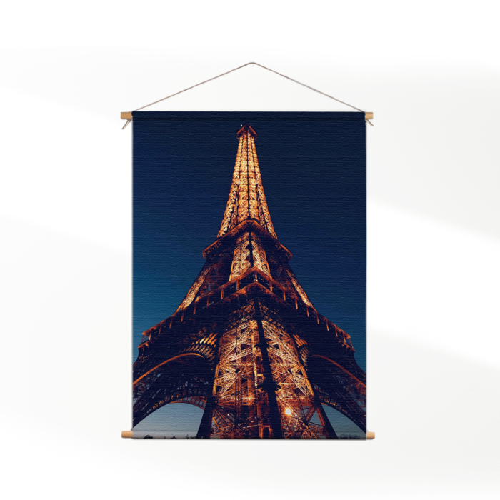 Textielposter Eiffeltoren Parijs at Night