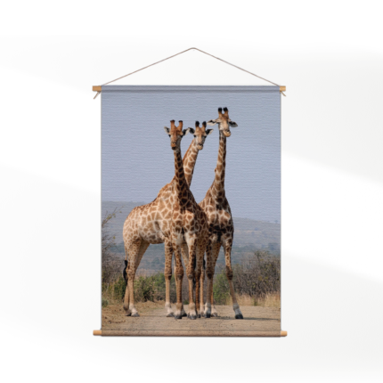 Textielposter Drie Giraffen