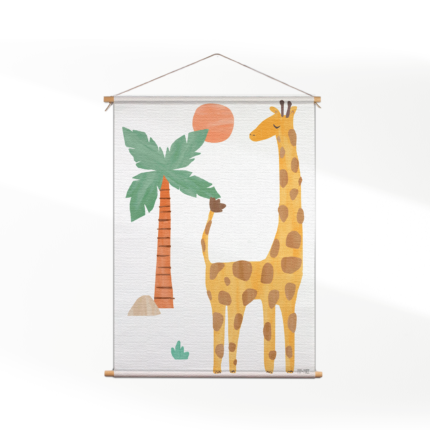 Textielposter Giraffe in het bos