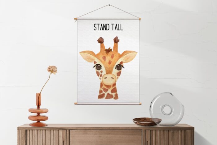 Textielposter De lieve Giraf