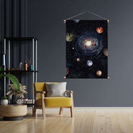 Textielposter Ons planetenstelsel
